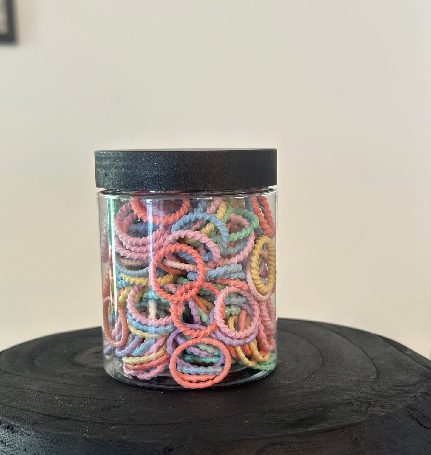 Mini colorful hair ties
